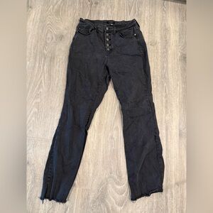 Judy Blue Black High Rise Boot Cut Button Fly Jeans Sz 14W Style JB 82570BK-PL